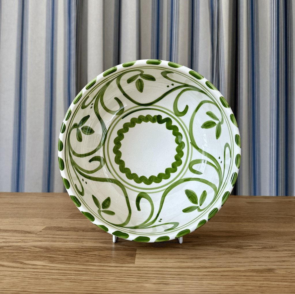 Jacka Design Spanish Salad Bowl Deep Green Vine Gabriel Jacka 0955