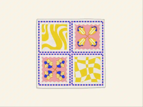 Good Juju Homeware - The Poppy Tile Napkin Set