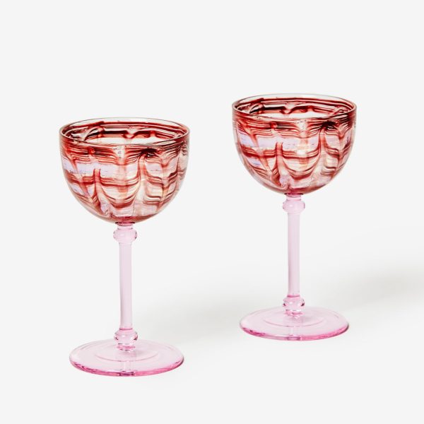 Bonnie & Neil - Coupes Watercolour Pink - 2 Set