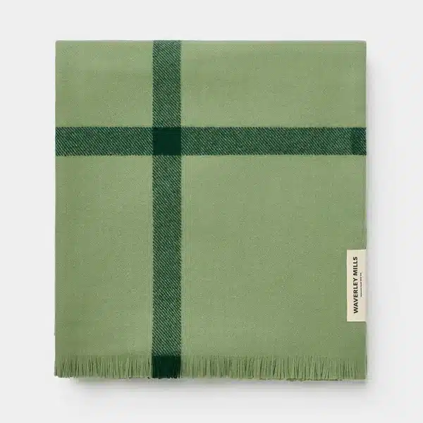 Waverley Mills - Summer Plaid Throw in Acacia Green